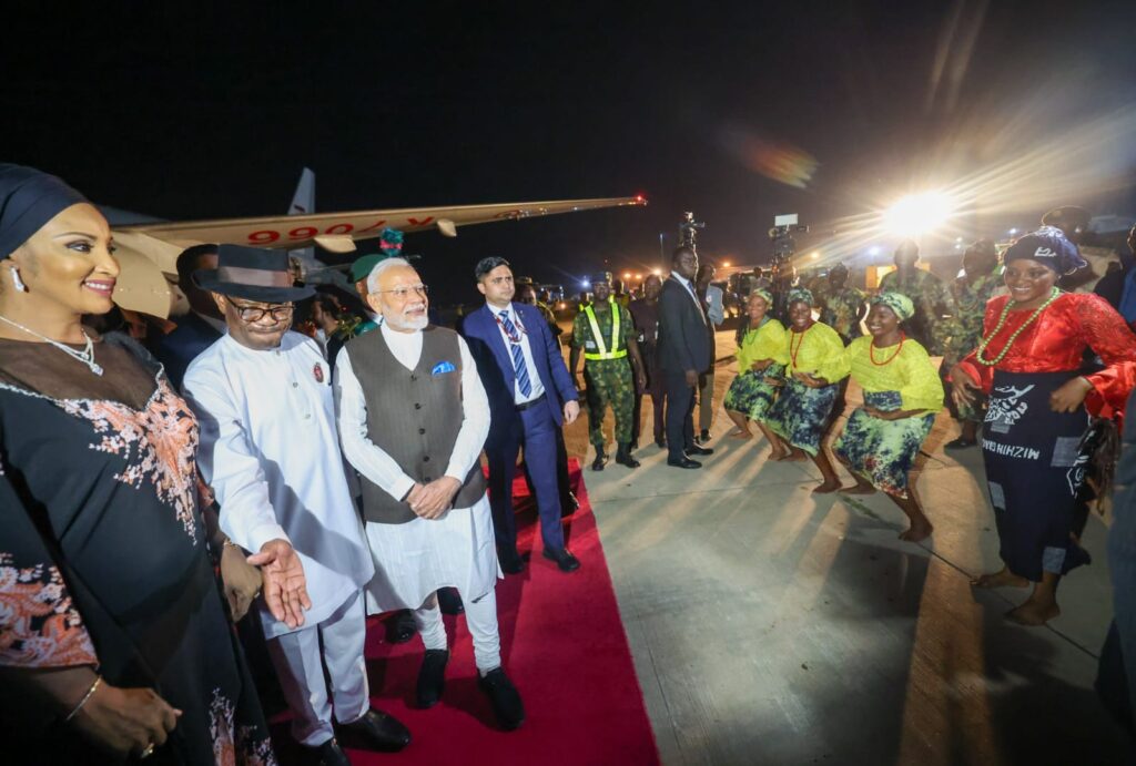 PM Modi visits Nigeria and met President Tinubu