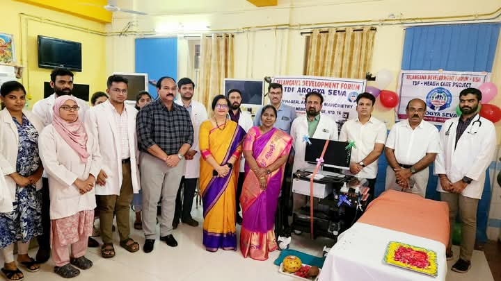 Telangana Development Forum (TDF) Health Service Project,donated medical equipment worth ₹20 lakhs to Gandhi Hospital in Hyderabad