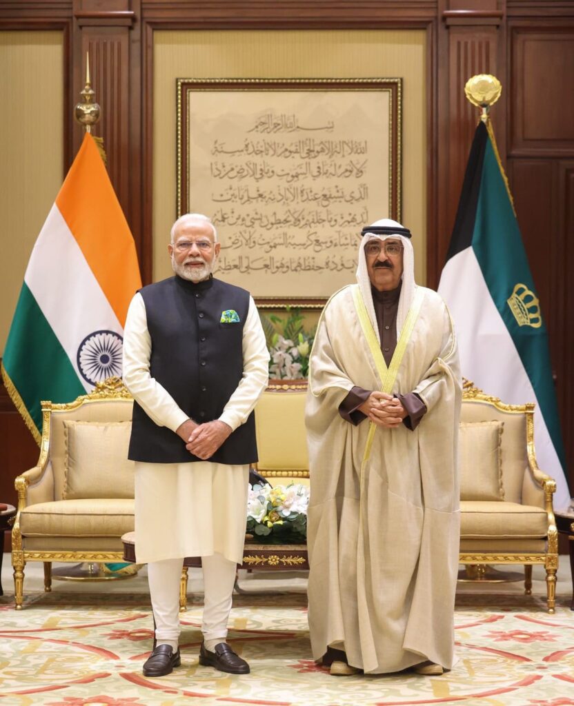 PM Narendramodi had a productive meeting with Amir of Kuwait, Sheikh Meshal Al-Ahmad Al-Jaber Al Sabah