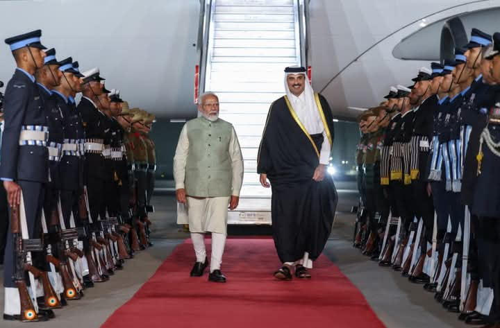 PM Modi welcome Amir of Qatar H.H. Sheikh Tamim Bin Hamad Al Thani