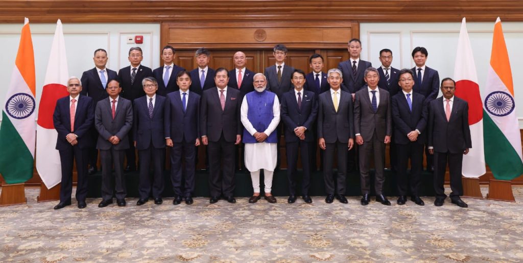 PM Modi meeting with Japanese business delegation led by Mr. Tatsuo Yasunaga. Encouraged by their expansion plans in India and steadfast commitment to ‘Make in India, Make for the World’.