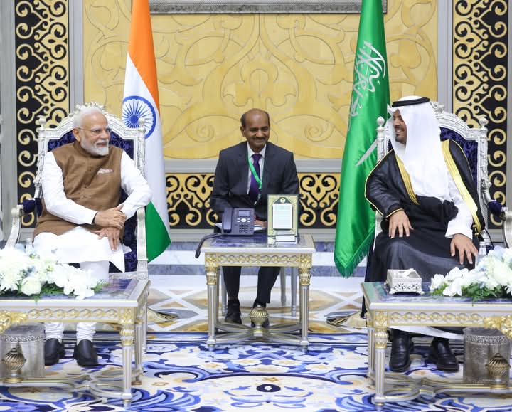 PM Modi Landed in Jeddah, Saudi Arabia. will strengthen the friendship between India and Saudi Arabia