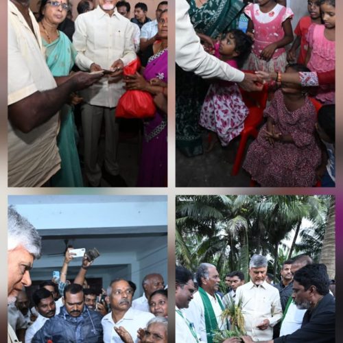 ముఖ్యమంత్రి నారా చంద్రబాబు నాయుడు నేడు డాక్టర్ బీఆర్ అంబేద్కర్ కోనసీమ జిల్లా, అల్లవరం మండలం, ఓడలరేవులో తుఫాన్ బాధితులను పరామర్శించారు. పునరావాస కేంద్రాల్లోని నిర్వాసిత కుటుంబాలకు నిత్యావసర సరుకులు, 25 కేజీల బియ్యం, ఒక్కో కుటుంబానికి రూ.3 వేల చొప్పున సాయం అందించారు.