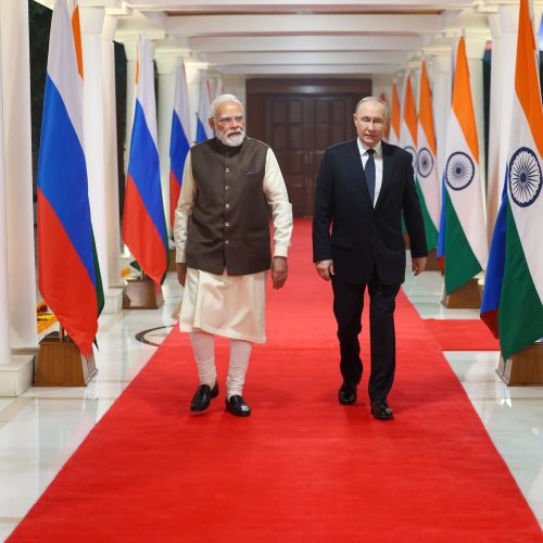 Prime Minister Modi Welcomed Russia President Putin to 7, Lok Kalyan Marg.