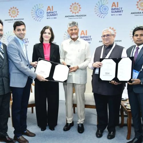 Andhra Pradesh CM Chandra Babu NaiduA Letter of Intent was signed with IBM Officials at the India AI Impact Summit 2026, New Delhi