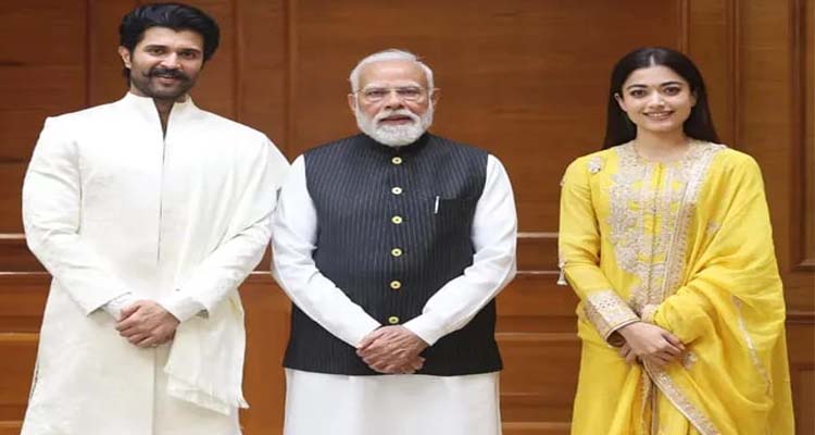 ప్రధాని నరేంద్ర మోదీని రిసెప్షన్ కు ఆహ్వానించిన నూతన వధువరులు విజయ్ రష్మిక జంట