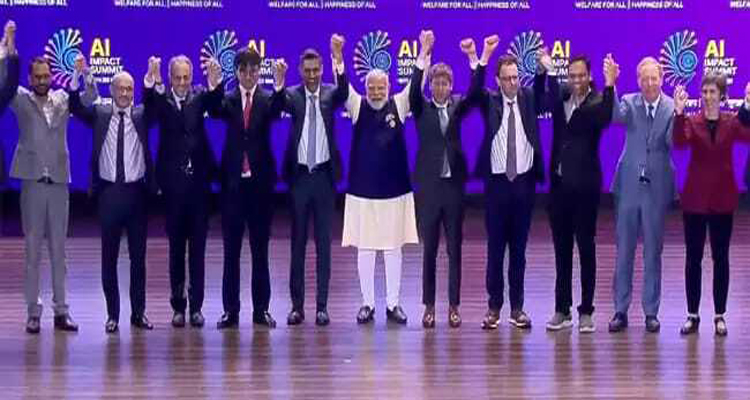 ఢిల్లీలో “ఇండియా ఏఐ ఇంపాక్ట్ సమ్మిట్'(India AI Impact Summit) పాల్గొన్న పలువురు దేశాధినేతలు, టెక్ దిగ్గజాలు