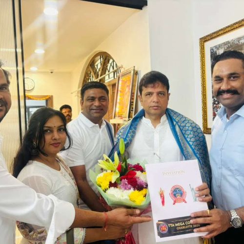 TTA Leadership Team invited Telangana IT Minister Duddilla Sridhar Babu to TTA Mega Convention 2026 in Charlotte,USA
