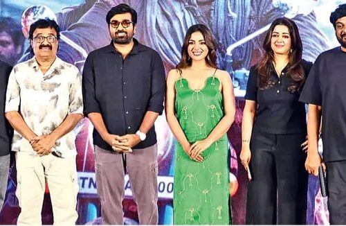 పూరి జగన్నాథ్ దర్శకత్వంలో విజయ్ సేతుపతి, సంయుక్త మీనన్ జంటగా నటించిన చిత్రం ‘స్లమ్ డాగ్..33 టెంపుల్ రోడ్’ టీజర్ రిలీజ్ వేడుక, చార్మి ,జేబి సత్యనారాయణ నిర్మించారు
