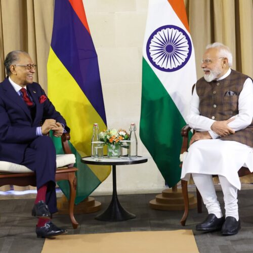 Prime Minister Narendra Modi met PM Ramgoolam_Dr of Mauritius and reviewed the progress in the India-Mauritius Strategic Partnership.