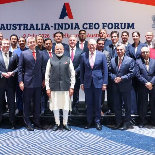 Prime Minister Modi participated in the Australia-India CEO Forum with PM AlboMP in Melbourne