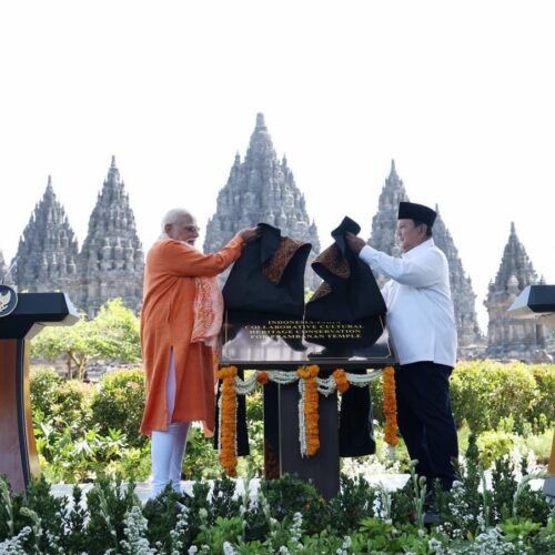 Prime Minister Modi and Indonesia President Prabowo inaugurated the UNESCO World Heritage Prambanan Temple Compound Restoration and Conservation Project